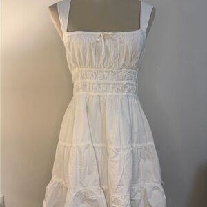 Aritzia Sunday Best Martin Poplin Dress 100% cotton White Size S